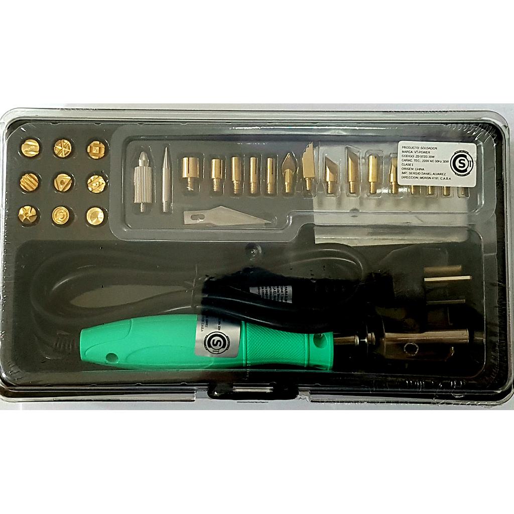pirograbador lapicera c/acc. impor. DOBLE (Proskit))