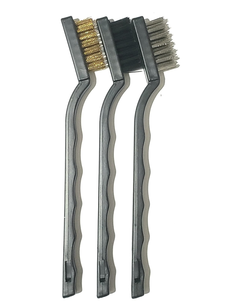Cepillo manual x3 bronce, cerda y acero