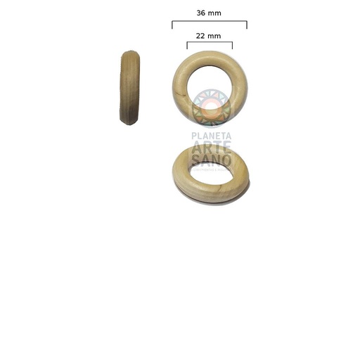 [15arma11u] Argolla madera (11) 35mm - Unidad(es)