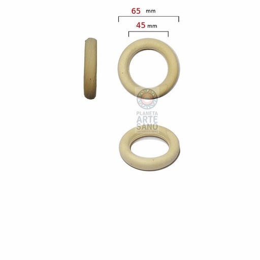 [15arma13l] Argolla madera (13) 65mm  - x 50u