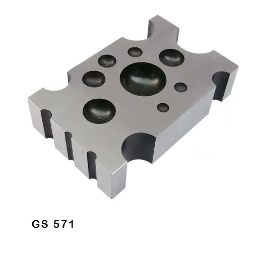 [26blocan3] Bloque canaletear esfera acero chato GS571 - 4" X 2.1/2" X 1"
